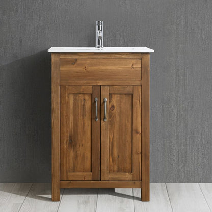 Design Element Bryson Transitional Walnut 24" Single Sink Vanity | DEC4002-S