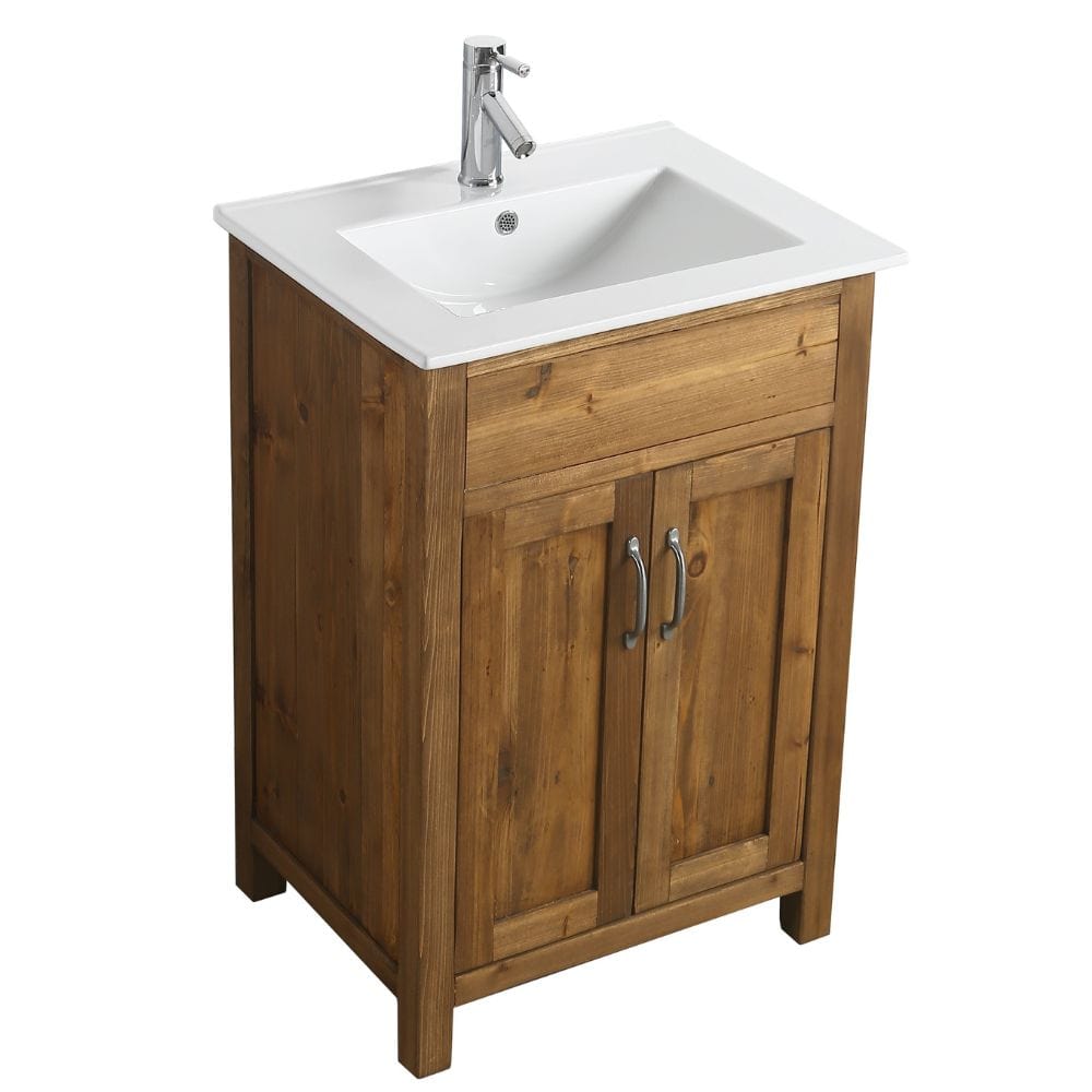 Design Element Bryson Transitional Walnut 24" Single Sink Vanity | DEC4002-S