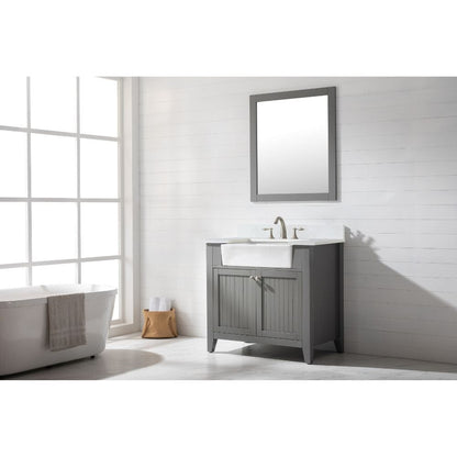 Design Element Burbank Transitional Gray 36" Single Vanity | BK-36-GY