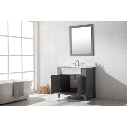 Design Element Burbank Transitional Gray 36" Single Vanity | BK-36-GY