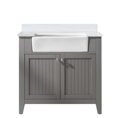 Design Element Burbank Transitional Gray 36" Single Vanity | BK-36-GY