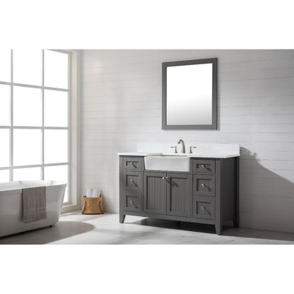 Design Element Burbank Transitional Gray 54" Single Vanity | BK-54-GY