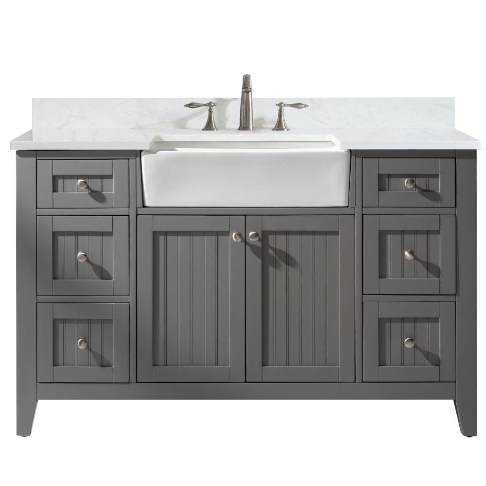 Design Element Burbank Transitional Gray 54" Single Vanity | BK-54-GY