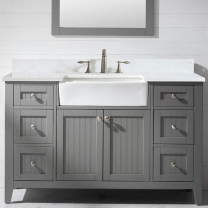 Design Element Burbank Transitional Gray 54" Single Vanity | BK-54-GY