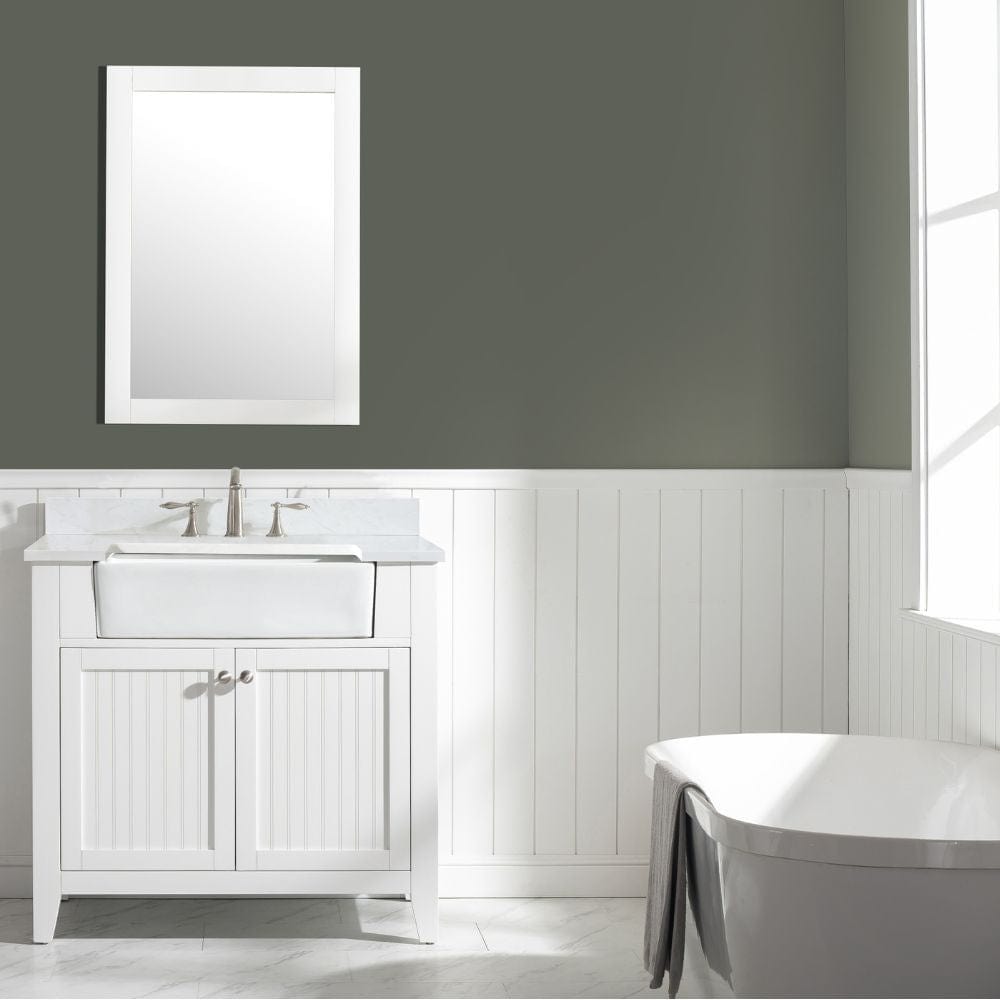 Design Element Burbank Transitional White 36" Single Vanity | BK-36-WT