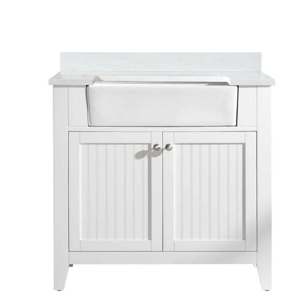 Design Element Burbank Transitional White 36" Single Vanity | BK-36-WT