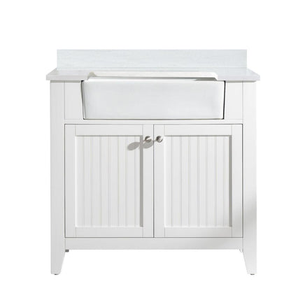 Design Element Burbank Transitional White 36" Single Vanity | BK-36-WT