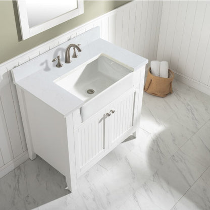 Design Element Burbank Transitional White 36" Single Vanity | BK-36-WT