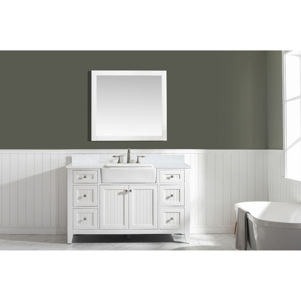 Design Element Burbank Transitional White 54" Single Vanity | BK-54-WT