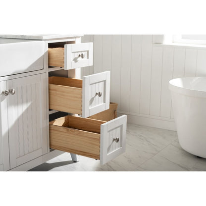 Design Element Burbank Transitional White 54" Single Vanity | BK-54-WT