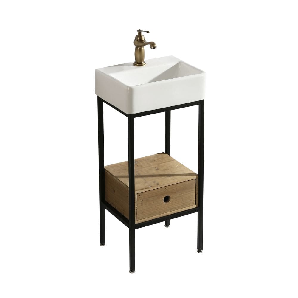 Design Element Cassidy Traditional Natural 16" Single Sink Vanity | DEC4008