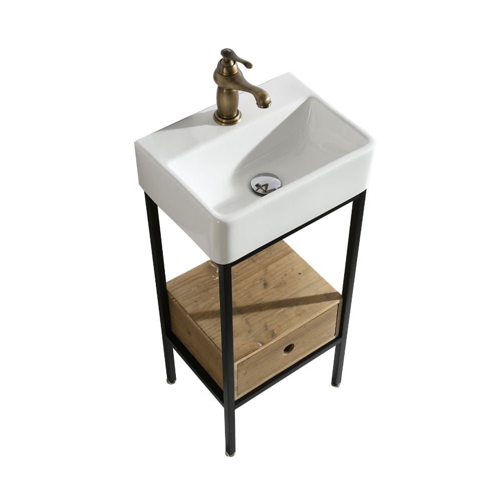Design Element Cassidy Traditional Natural 16" Single Sink Vanity | DEC4008