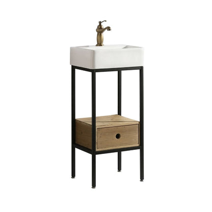 Design Element Cassidy Traditional Natural 16" Single Sink Vanity | DEC4008