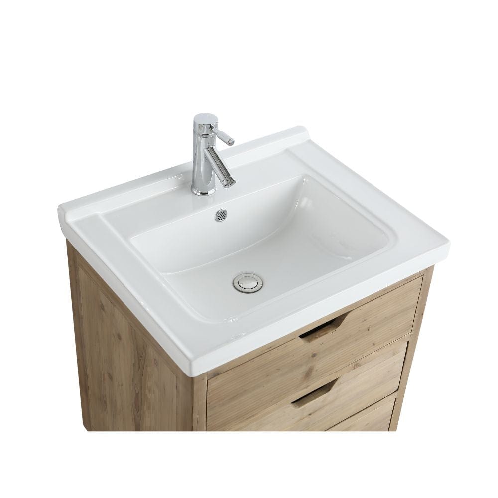 Design Element Fredric Traditional Natural 24" Single Sink Vanity | DEC4010-A-1