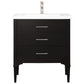 Design Element Mason 30" Espresso Transitional Single Sink Bathroom Vanity | S01-30-ESP