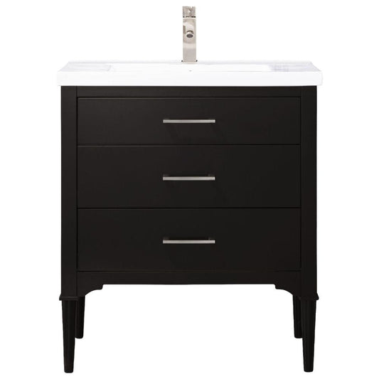 Design Element Vanities Design Element Mason 30" Espresso Transitional Single Sink Bathroom Vanity | S01-30-ESP