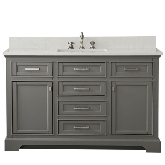 Design Element Milano 54" Gray Single Rectangular Sink Vanity | ML-54-GY