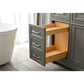 Design Element Milano 84" Gray Double Rectangular Sink Vanity | ML-84-GY