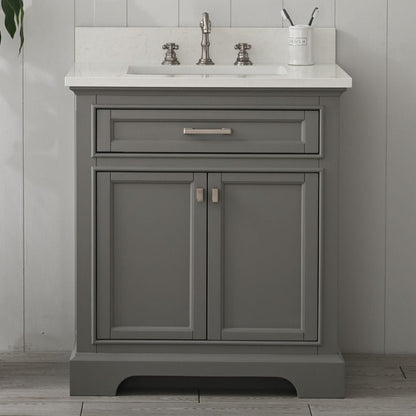 Design Element Milano Transitional Gray 30" Single Vanity | ML-30-GY