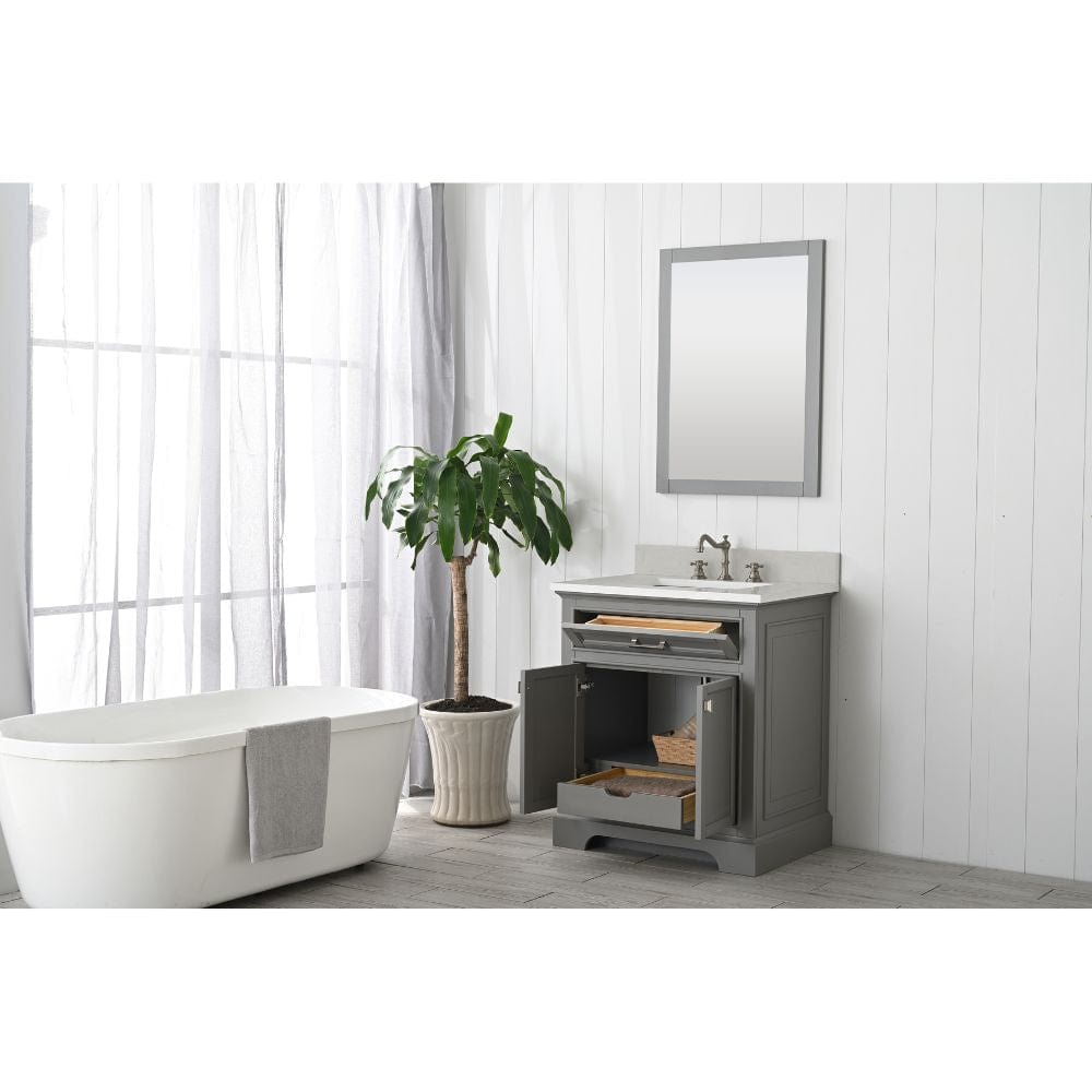 Design Element Milano Transitional Gray 30" Single Vanity | ML-30-GY