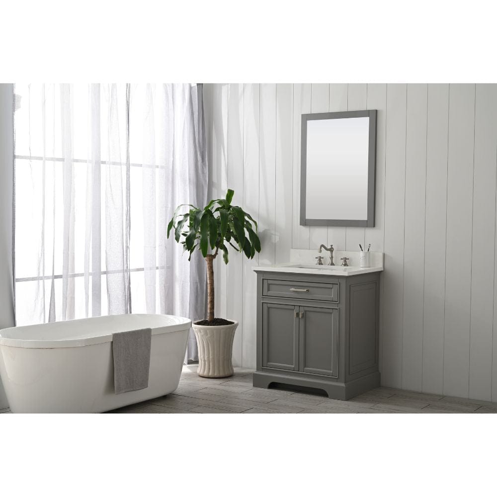 Design Element Milano Transitional Gray 30" Single Vanity | ML-30-GY