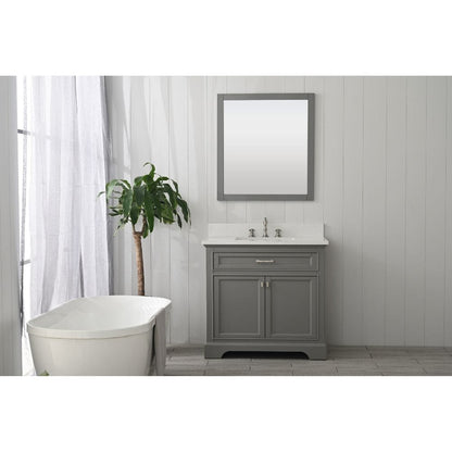 Design Element Milano Transitional Gray 36" Single Vanity | ML-36-GY