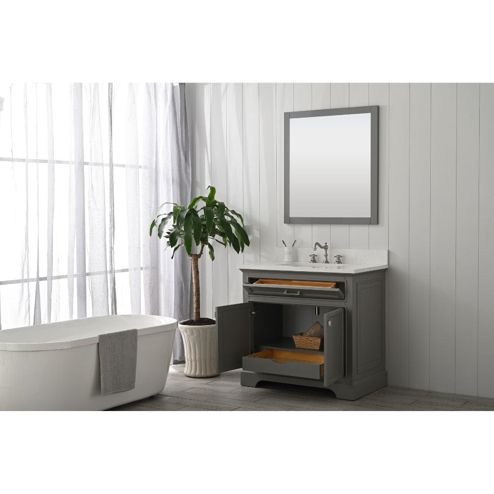 Design Element Milano Transitional Gray 36" Single Vanity | ML-36-GY