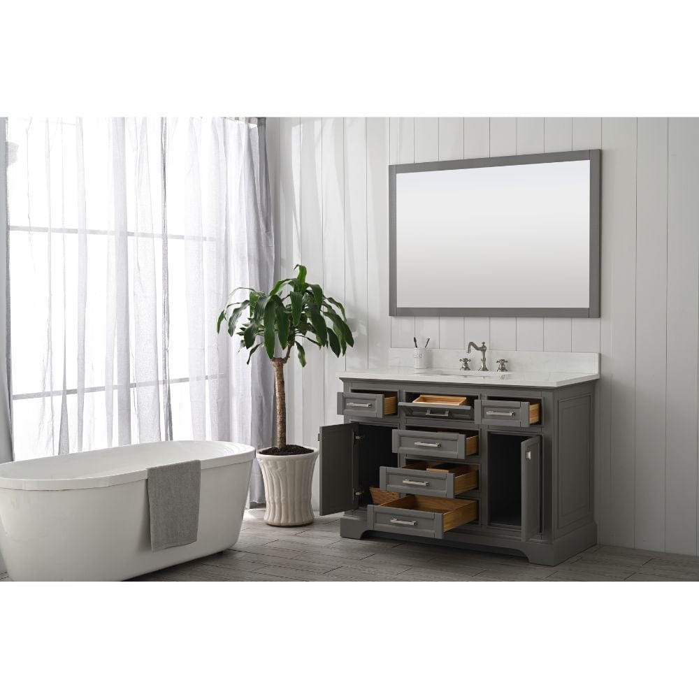 Design Element Milano Transitional Gray 48" Single Vanity | ML-48-GY