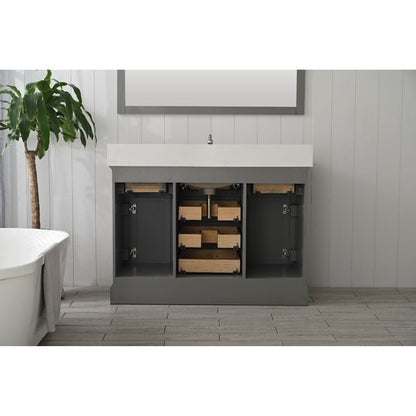 Design Element Milano Transitional Gray 48" Single Vanity | ML-48-GY