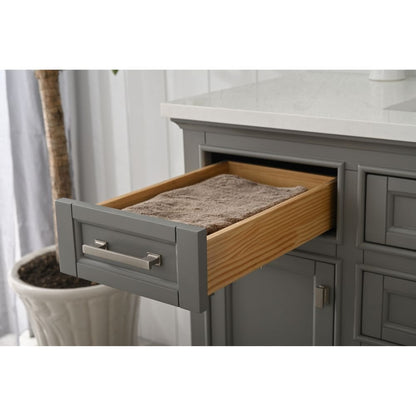 Design Element Milano Transitional Gray 48" Single Vanity | ML-48-GY