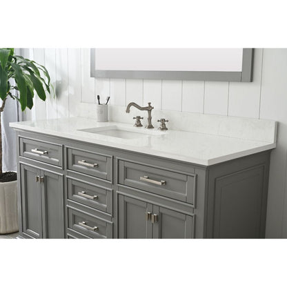 Design Element Milano Transitional Gray 60" Single Sink Vanity | ML-60S-GY