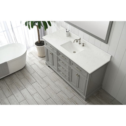 Design Element Milano Transitional Gray 60" Single Sink Vanity | ML-60S-GY