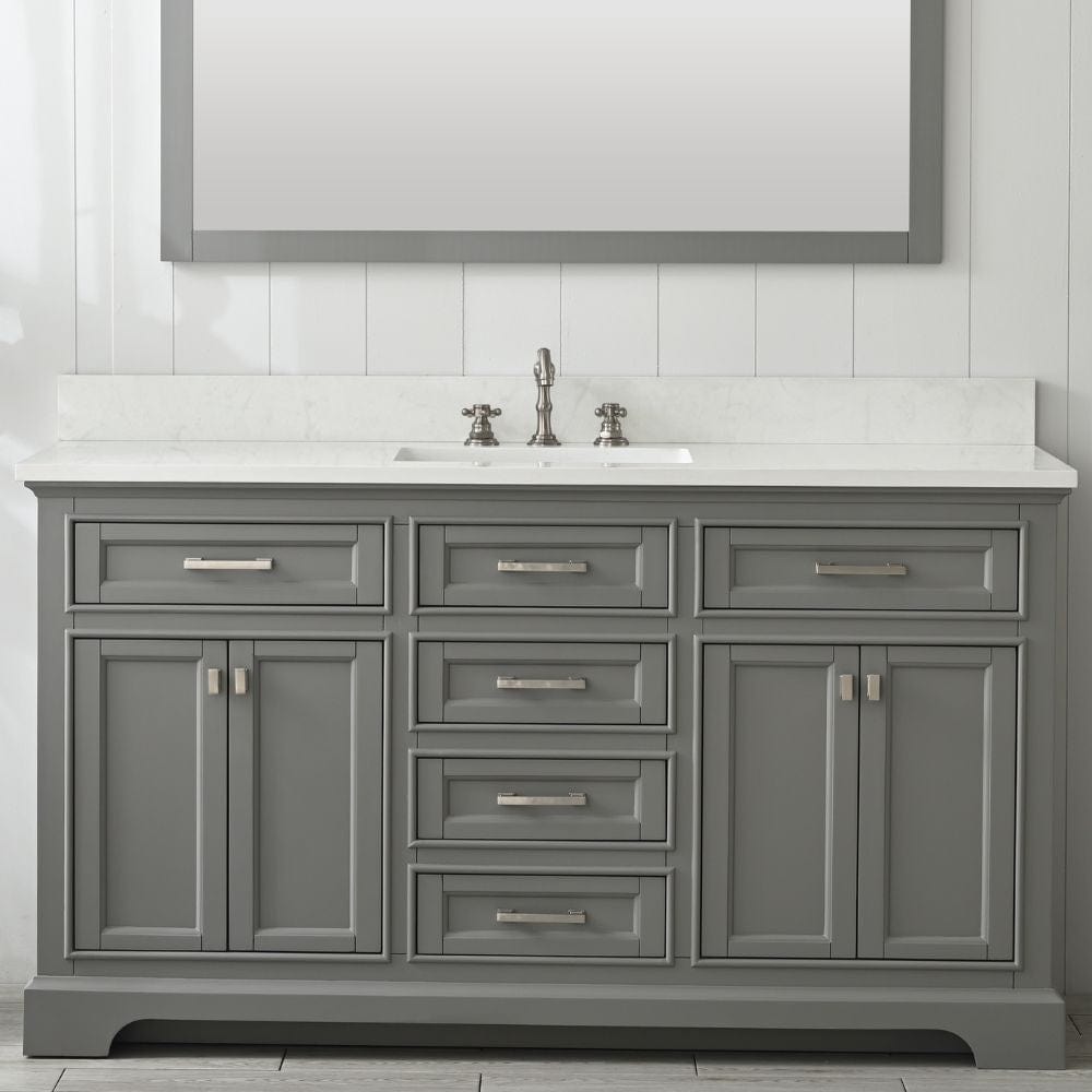 Design Element Milano Transitional Gray 60" Single Sink Vanity | ML-60S-GY