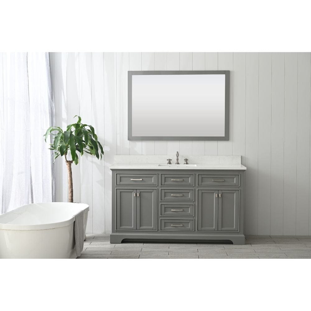Design Element Milano Transitional Gray 60" Single Sink Vanity | ML-60S-GY
