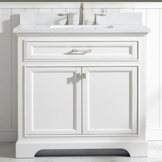 Design Element Milano Transitional White 36" Single Vanity | ML-36-WT