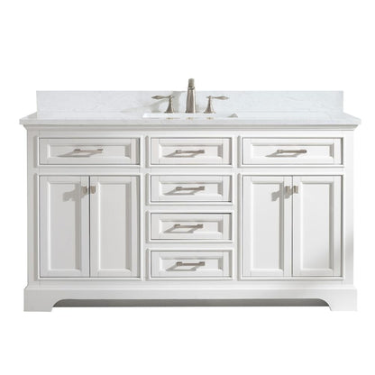 Design Element Milano Transitional White 60" Single Sink Vanity | ML-60S-WT