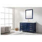 Design Element Valentino 54" Blue Single Rectangular Sink Vanity | V01-54-BLU
