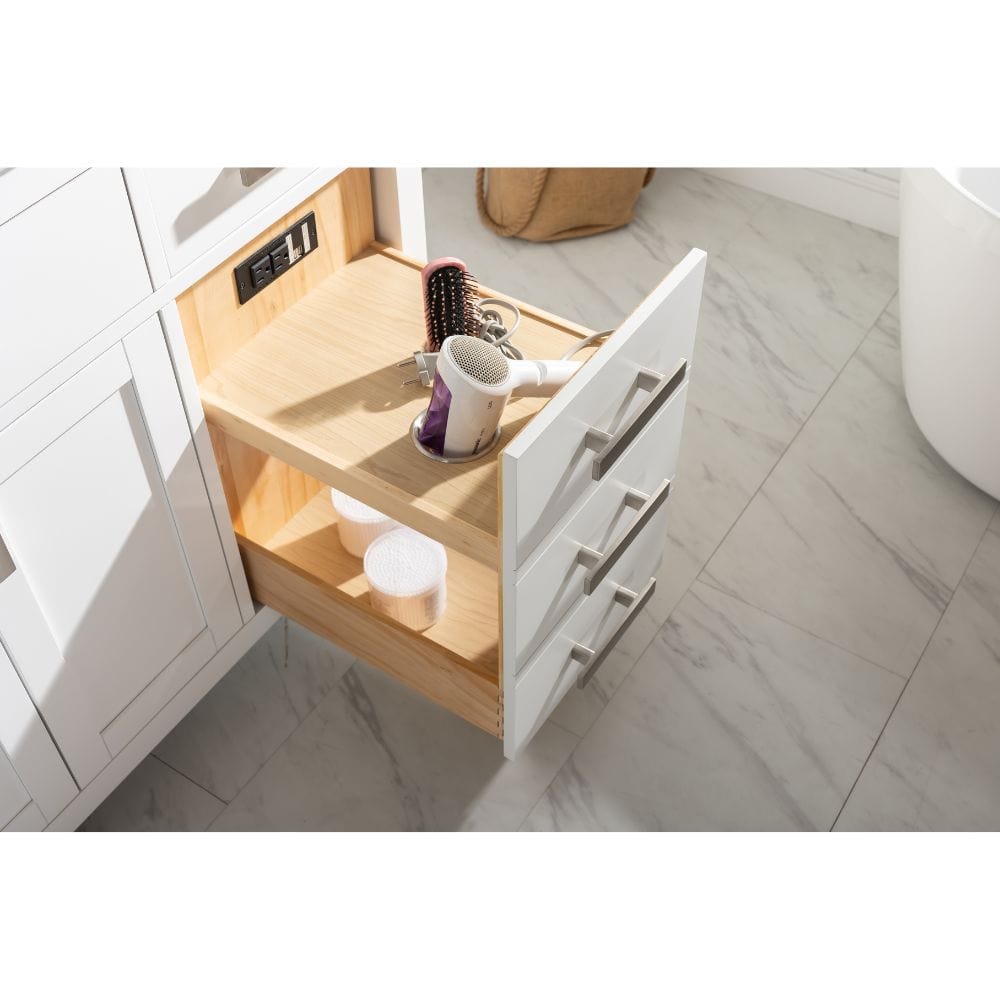 Design Element Valentino 54" White Single Rectangular Sink Vanity | V01-54-WT