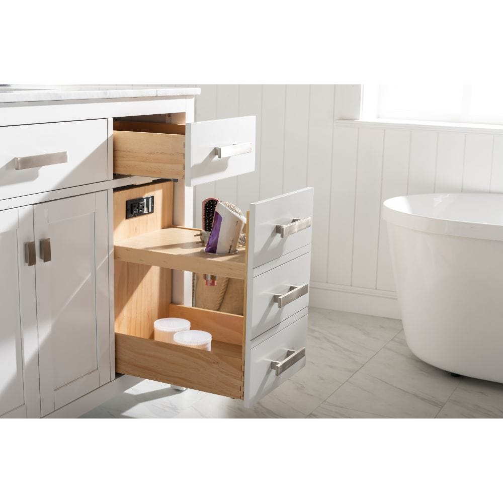 Design Element Valentino 54" White Single Rectangular Sink Vanity | V01-54-WT