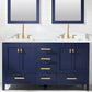 Design Element Valentino 60" Blue Double Rectangular Sink Vanity V01-60-BLU