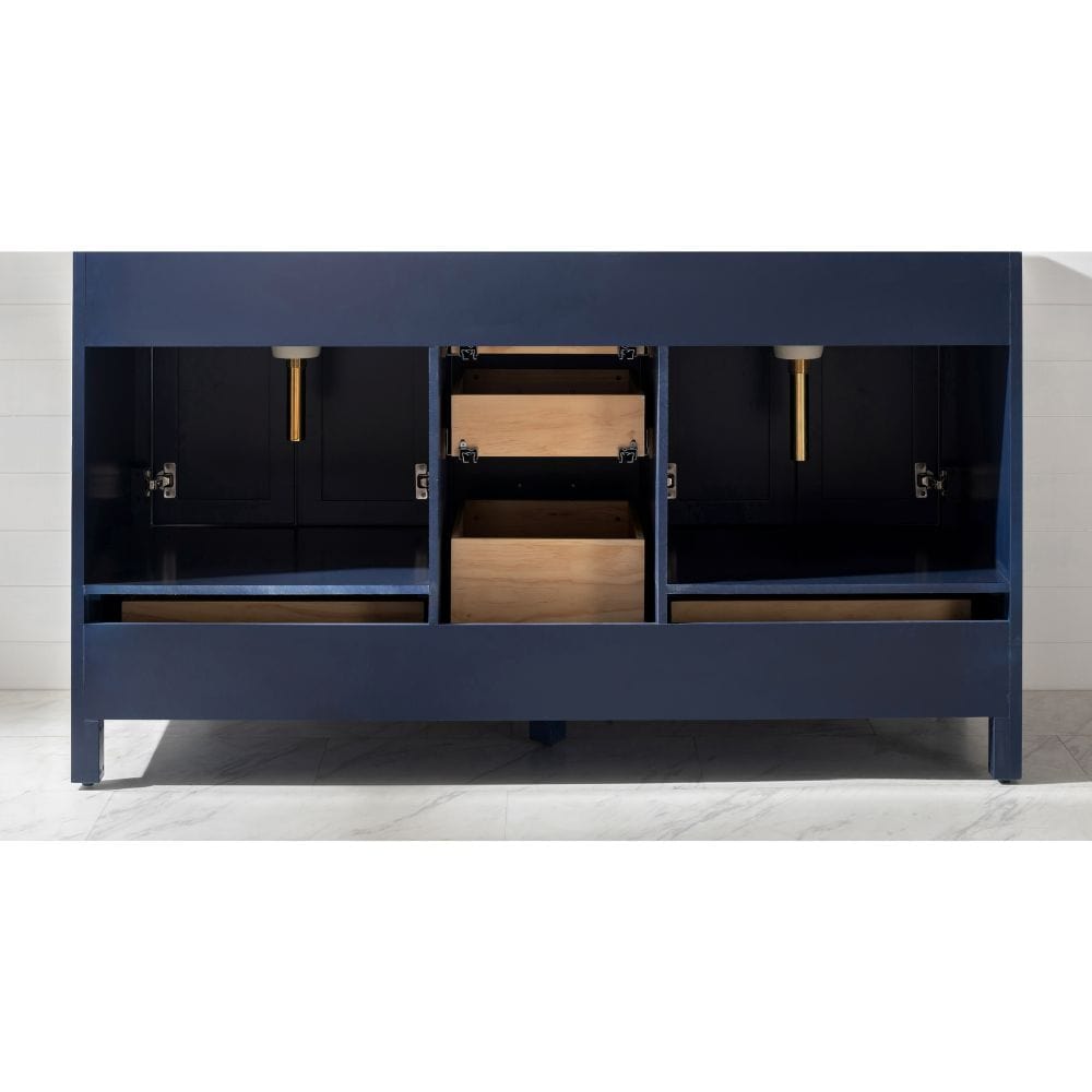 Design Element Valentino 60" Blue Double Rectangular Sink Vanity V01-60-BLU