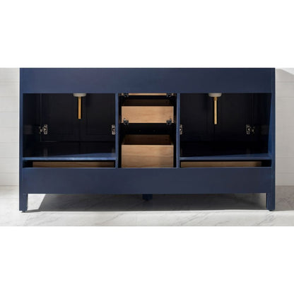 Design Element Valentino 60" Blue Double Rectangular Sink Vanity V01-60-BLU