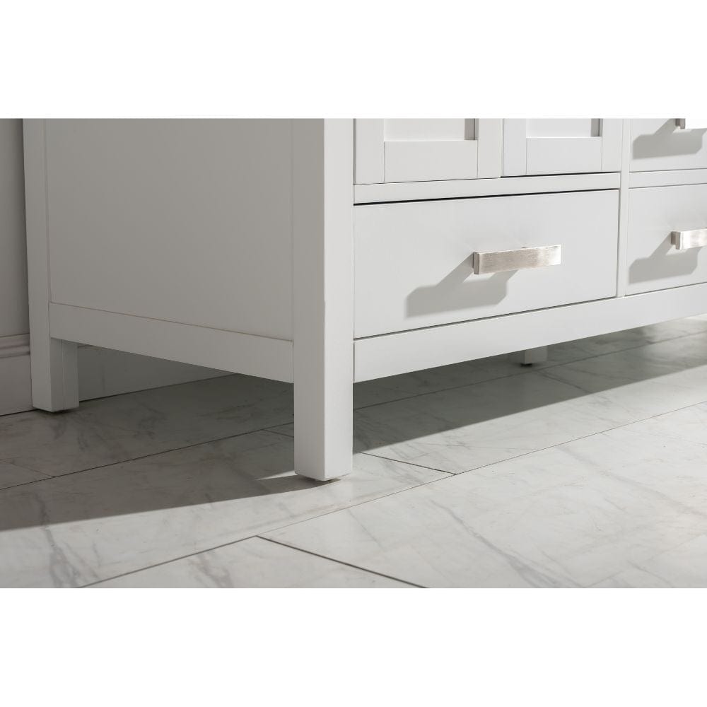 Design Element Valentino 60" White Double Rectangular Sink Vanity | V01-60-WT