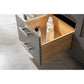 Design Element Valentino 72" Gray Double Rectangular Sink Vanity V01-72-GY