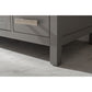 Design Element Valentino 84" Gray Double Rectangular Sink Vanity | V01-84-GY