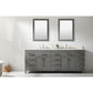 Design Element Valentino 84" Gray Double Rectangular Sink Vanity | V01-84-GY
