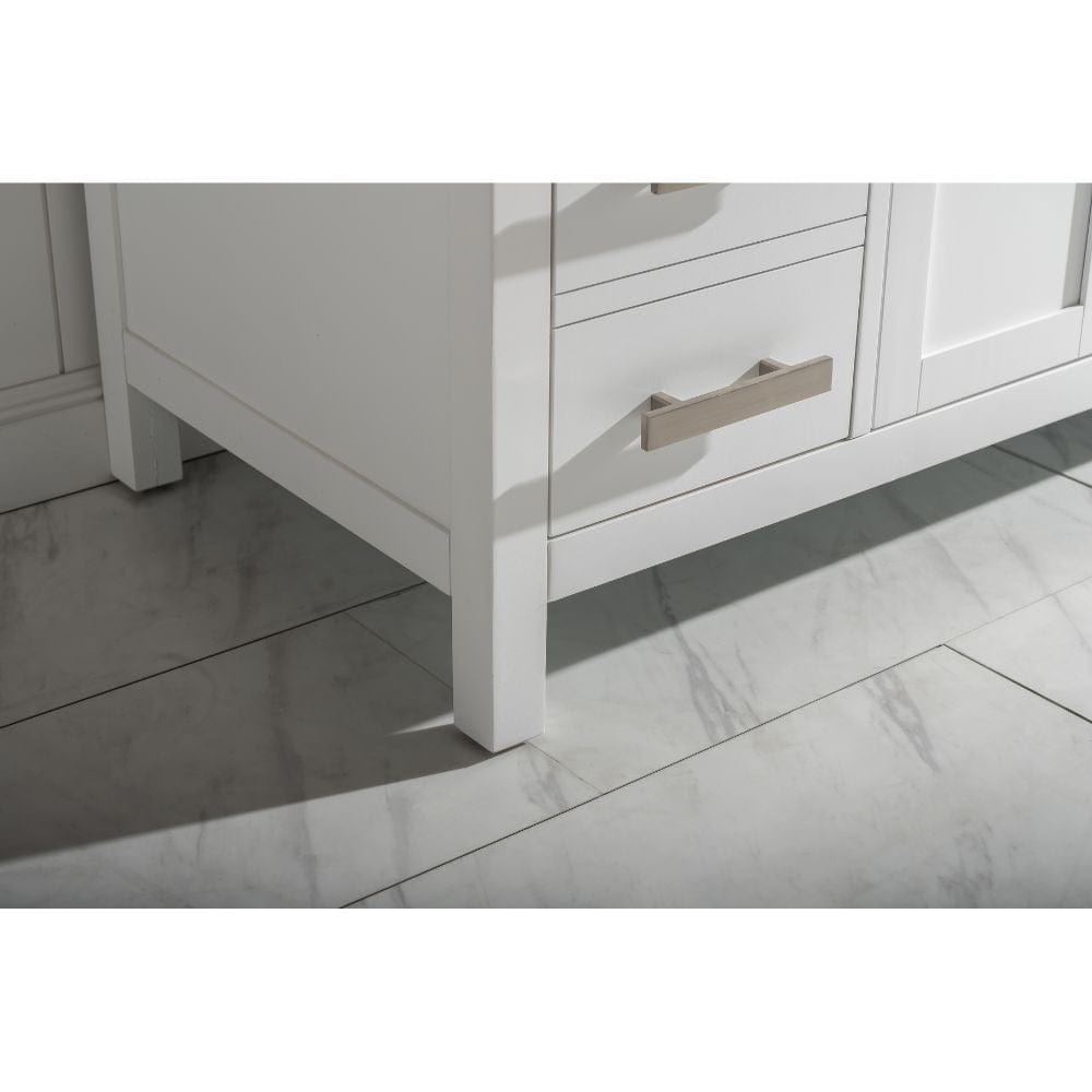 Design Element Valentino 84" White Double Rectangular Sink Vanity | V01-84-WT