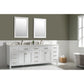 Design Element Valentino 84" White Double Rectangular Sink Vanity | V01-84-WT