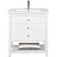 Logan 30" Single Sink Vanity In White By Design Element | S07-30-WT