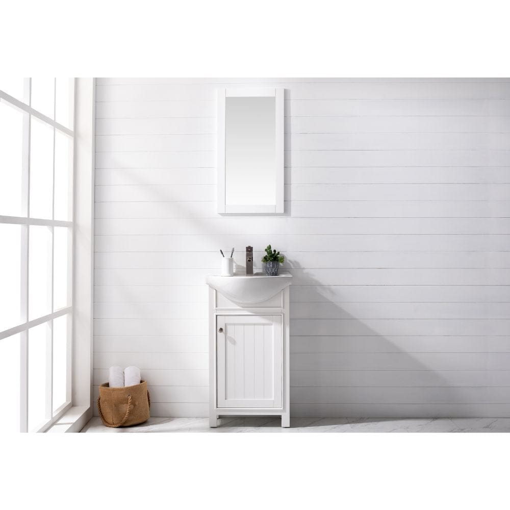 Marian Transitional White 20" Single Sink Vanity | S05-20-WT